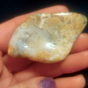 Beautiful OJ ocean Jasper jelly orb Stone orbicular Tumble/Palm